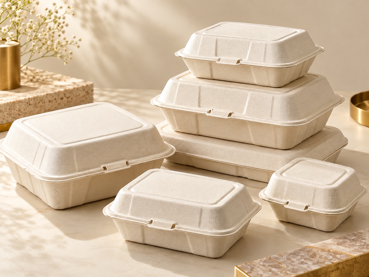 Bagasse takeaway containers
