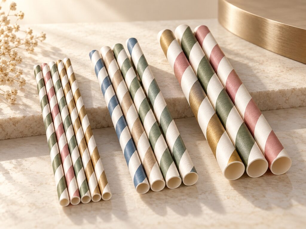 Multi-Striped Paper Straws
